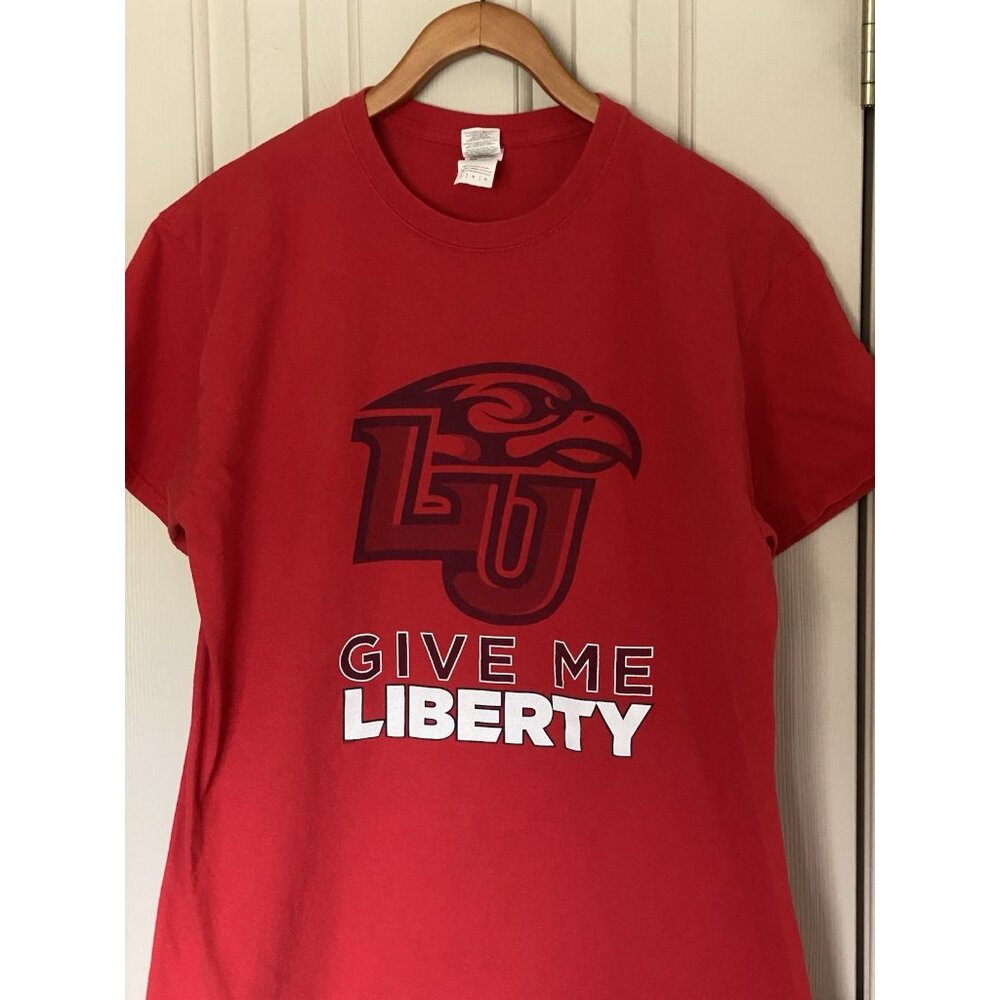 Liberty Flames Red S/S T-Shirt Men's Size L NCAA Give Me Liberty LU University - Picture 3 of 9